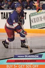 1992-93 Ultra #244 Fredrik Olausson Winnipeg Jets Hockey