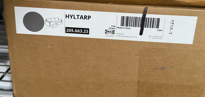 Ikea HYLTARP Cover for 3-seat sofa w chaise left Tallmyra white/black 205.663.23