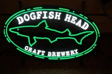 🌟Dogfish Head Brewery Logo LED Lighted Sign Bright Craft Beer Man Cave Sign New