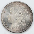 1886 Morgan Dollar UNC Silver $1 Reverse Toning