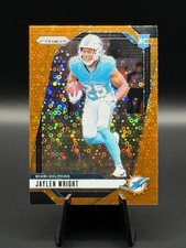 JAYLEN WRIGHT - 2024 PANINI PRIZM ORANGE DISCO ROOKIE RC #348 - MIAMI DOLPHINS