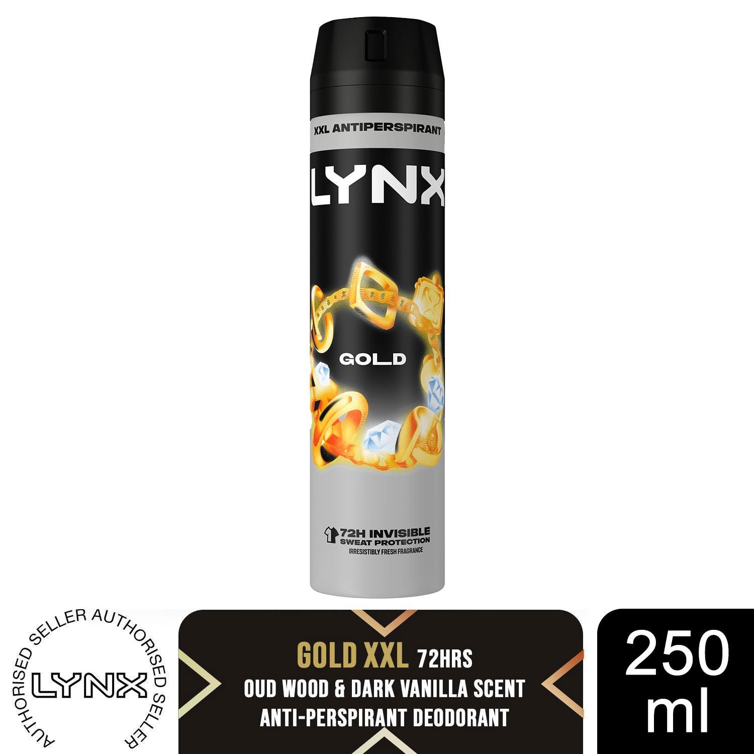 Lynx XXL Anti-perspirant Deodorant Body Spray Gold 72H Protection 250ml, 30Pack - Image 2