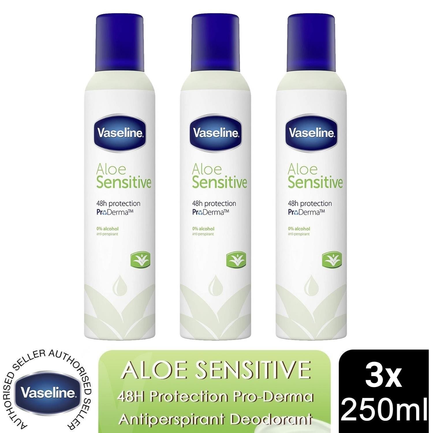 Vaseline 6Pk Proderma Aloe Fresh Anti-Perspirant Deodorant For Women 250Ml - Image 3