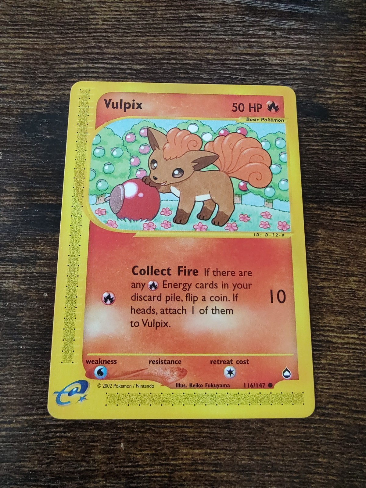 Aquapolis Vulpix 116/147 Pokemon Card