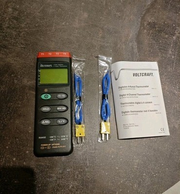 VOLTCRAFT K204 Temperatur-Messgerät  -200 - +1370 °C Fühler-Typ K Datenlogger...