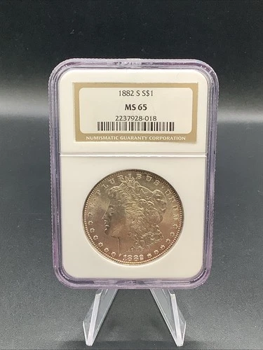 NGC 1882-S Morgan Silver Dollar MS65 S$1