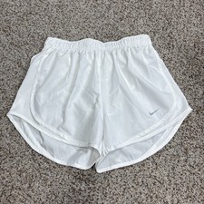 Nike Dri-Fit Tempo Lined White Womens Shorts Sz S Athletic Running Sports Active