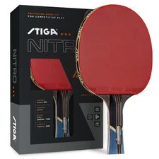 Nitro Performance Ping Pong Paddle - 6-ply Light Blade - 2mm Premium Sponge –...