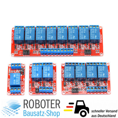 4x Relais Module 5V High/Low Trigger einstellbar Arduino Raspberry Pi DIY