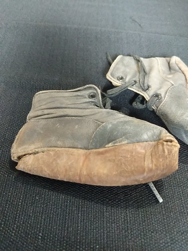Antique Victorian Black Leather High Top Baby/Toddler Shoes 1920s - Picture 3 of 7