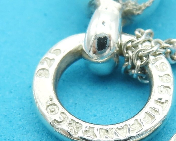 Rare Tiffany Co. Vintage Ball Silver Necklace Sv925 Hardware Rpg18 