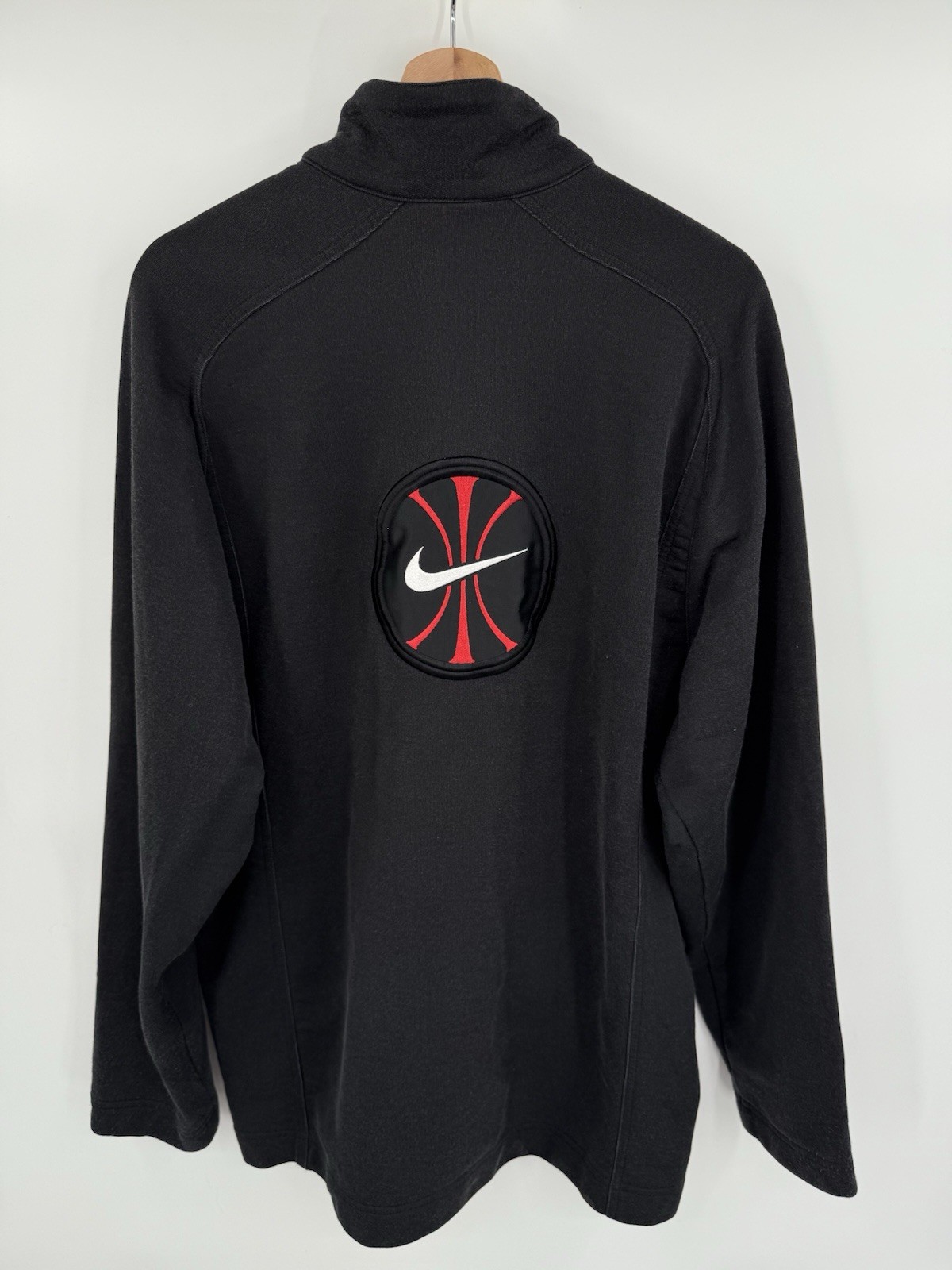 SACAI X NIKE Giacca da basket Nike vintage anni 90 uomo full zip media riscaldamento nero rosso