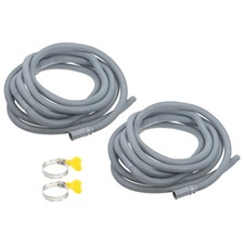 19.7Ft Air Conditioner Drain AC Drain Connector Hose with Clamp Gray 2Set