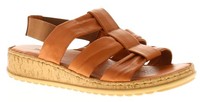 Hush Puppies Womens Sandals Eden Wide Fit Leather Elasticated tan UK Size