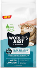Poop Fighter Cat Litter, 15-Pounds - Natural Ingredients, Quick Clumping