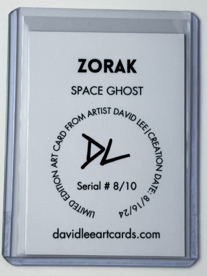 Zorak Limited Edition Artist Signed “Space Ghost” Trading Card 8