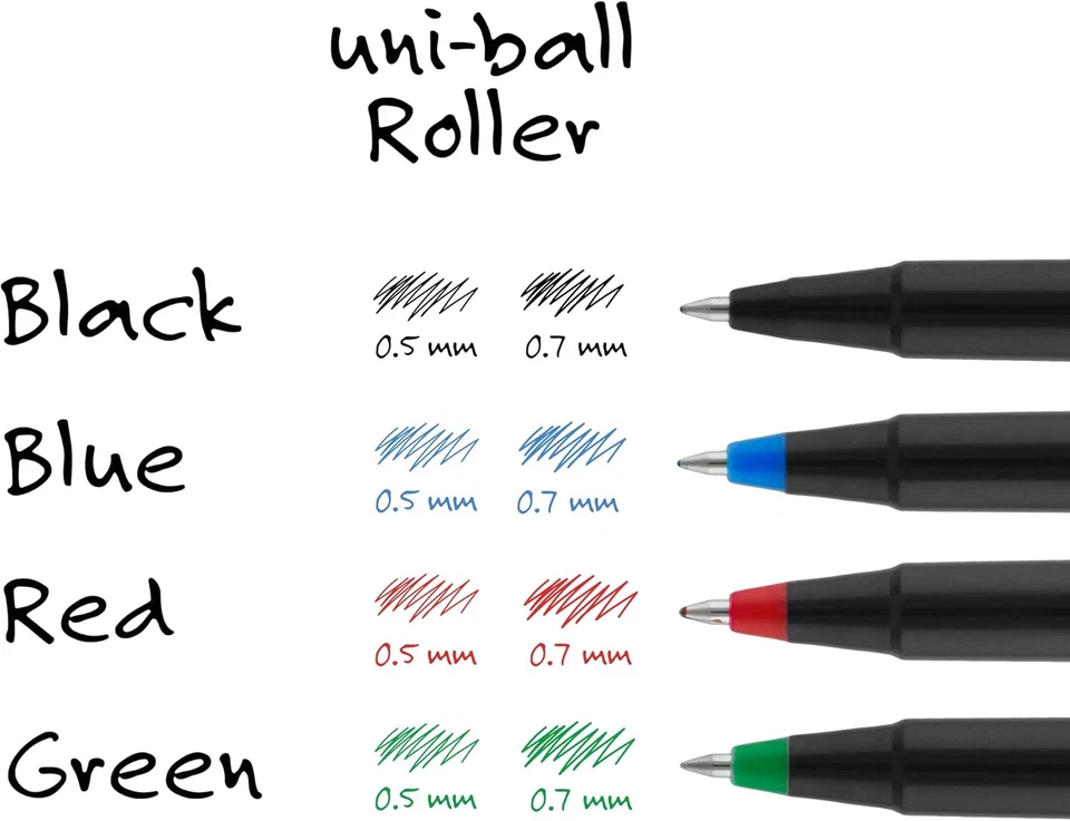 Uni-Ball Roller Rollerball Pens Fine Point Micro Tip, 0.5Mm, Black, 12 Pack - Image 4 of 4