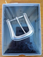 Blazin Roxx Western Women's Silver Belt Buckle Rope Edge Design New Open Box