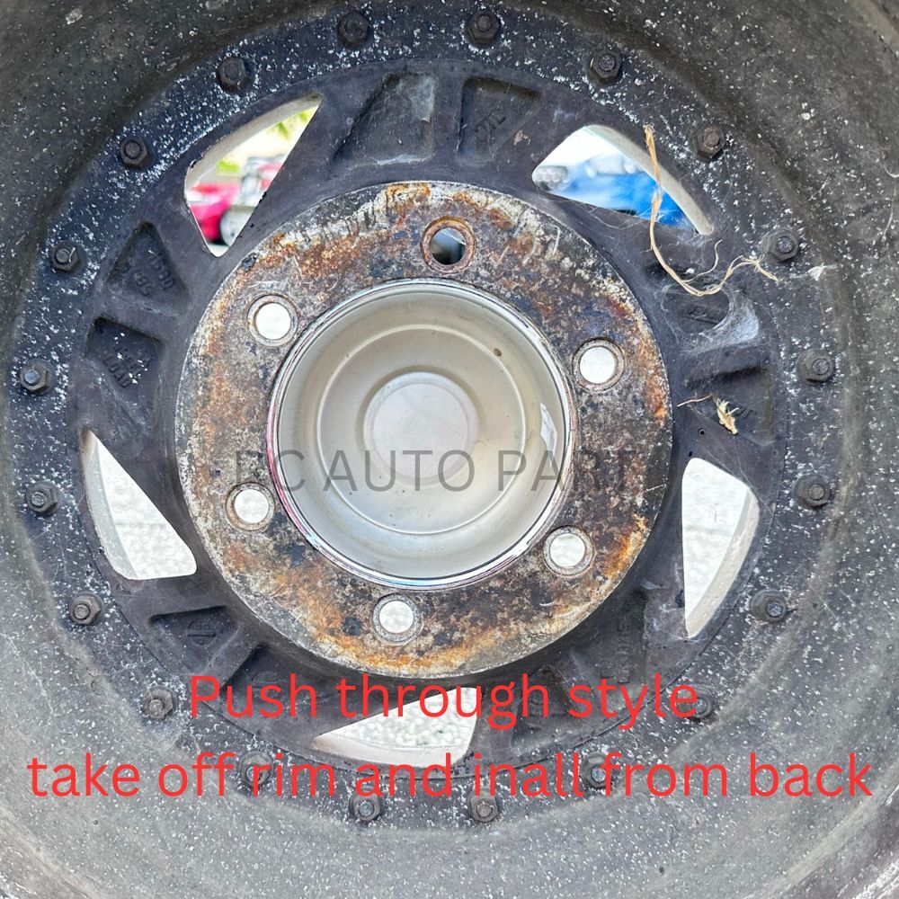 4.25" Push-Through Stainless Steel Wheel Center Caps – Open-End Design For RV & Trailer Wheels (Set Of 4)