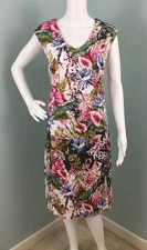 NWT Women's Catherine Malandrino Sleeveless Floral Sheath Dress Sz 12