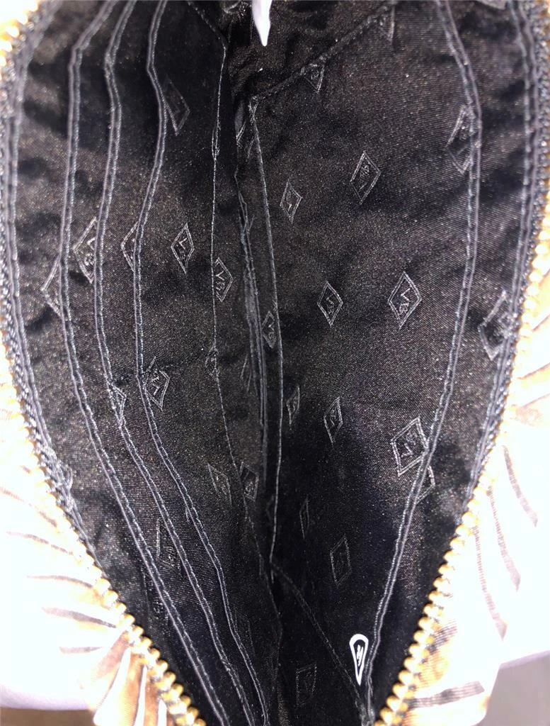 Bracciale Vera Bradley RFID Mia Banana Leaves marrone nuovo senza etichette con finiture in pelle