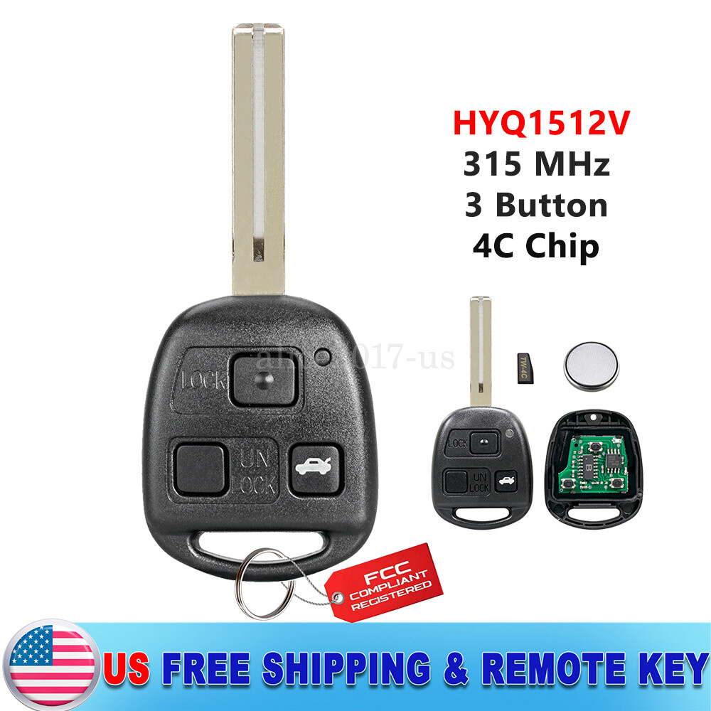 For 2001 2002 2003 2004 2005 Lexus IS300 Key Fob Remote Control 4C Chip