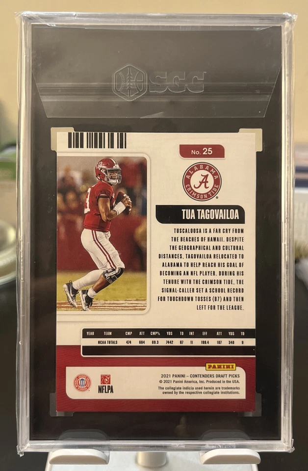 2021 Panini Contenders Draft Picks Tua Tagovailoa Conference Finals Ticket 71/99 - Image 4 of 4