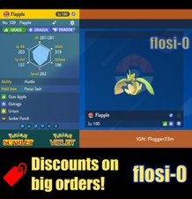 6IV Shiny Flapple Pokemon Scarlet and Violet