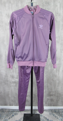Vintage 80s Adidas Trefoil Tracksuit Women's Lavender Jacket Med