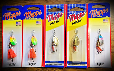 Mepps Aglia #1 Spinner Combo Dressed & Original - 5 Each - Super Fast Shipping!