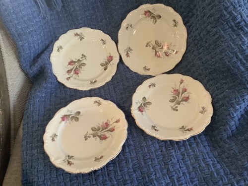 Set 4 Rosenthal Selb Germany Pompadour Moss Rose 6.75” Bread Plates - Picture 4 of 4