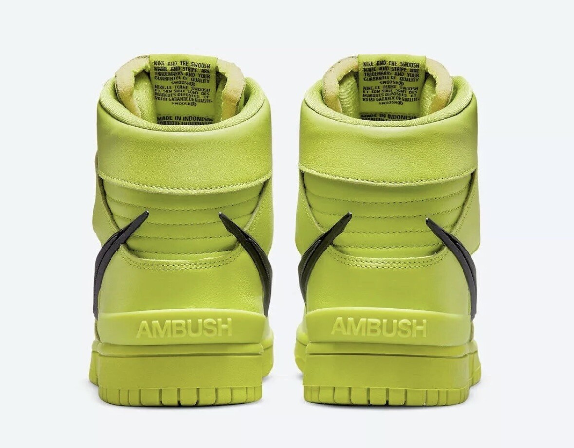 AMBUSH × NIKE DUNK HIGH \"FLASH LIME\" Dunk High x AMBUSH 'Flash Lime' Release Date. Nike SNKRS