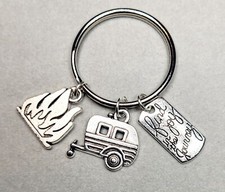 Keychain. Camping Theme . Find Joy In The Journey