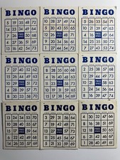 Vintage Bingo Cards-Lot of 9