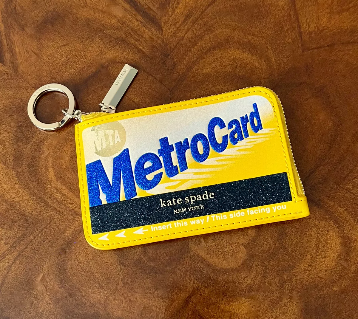 NWT Kate Spade Capsule Collection ON A ROLL METRO CARD Zip Card