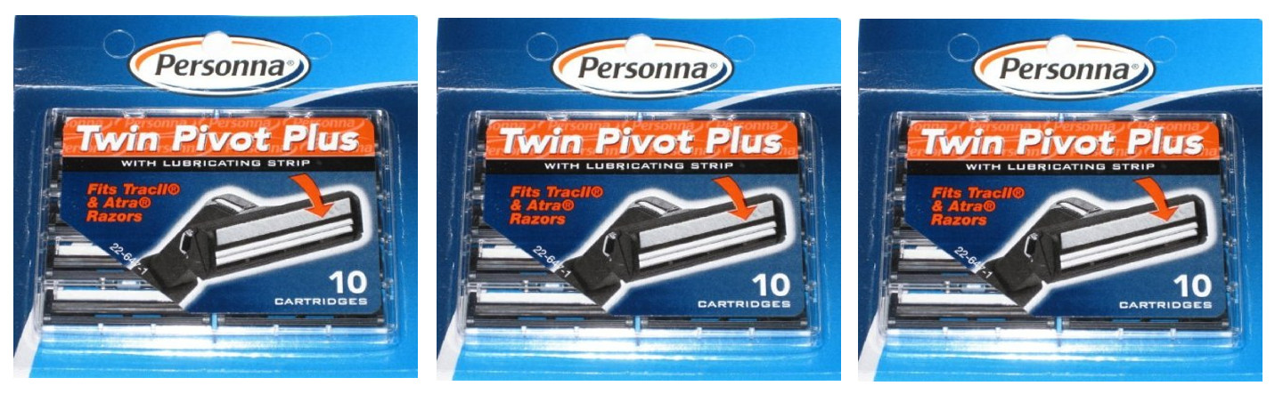 Personna Twin Pivot Plus Cartridges with Lubricating Strip 1
