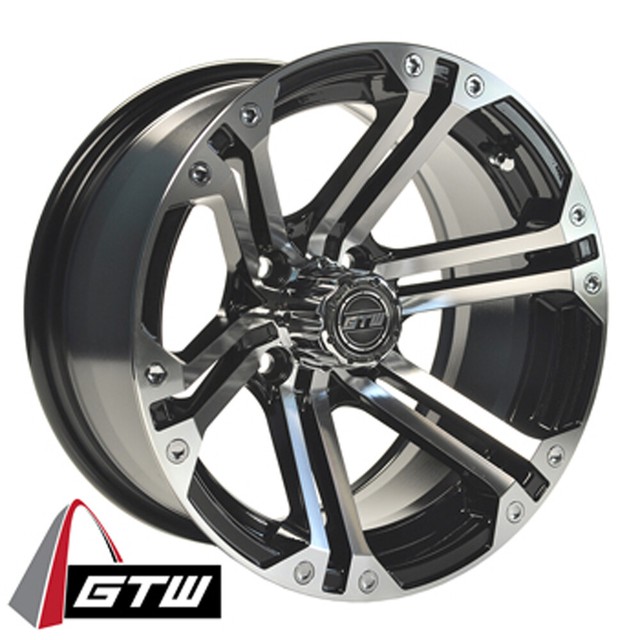 (1) Golf Cart GTW Specter 14 inch Matte Black Wheel With 34 Offset eBay