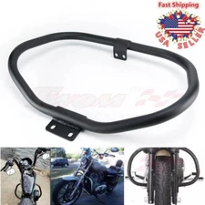 Black Engine Guard Crash Bar For Harley Iron Sportster 883 1200 XL XR 2004-2018
