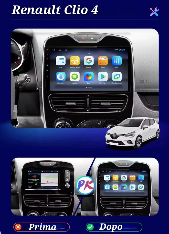Autoradio stereo Android 9 Pollici per Renault Clio 4 Dal 2012 Al 2019 - Immagine 3 di 4