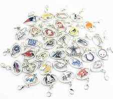NFL Football Sports Team Pendant Dangle Charms Clasp Necklace Bracelet lot