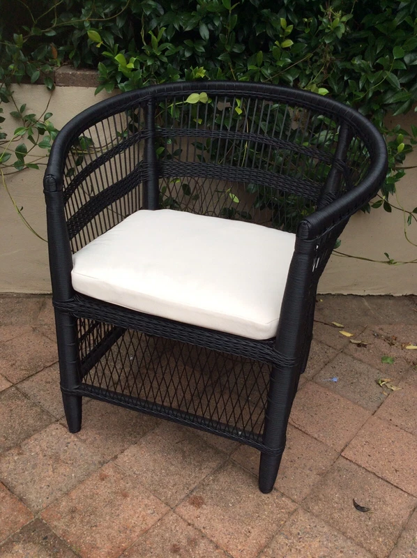 Malawi Outdoor Black Cane Chairs New Surplus Stock Malawi Outdoor Black Cane Chairs New