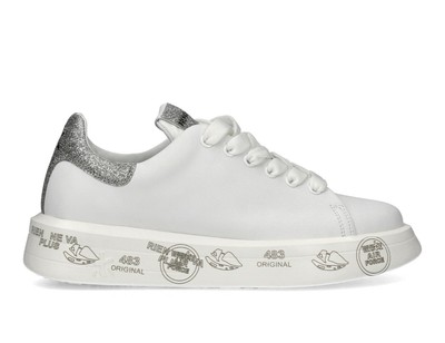 PREMIATA Belle _ 4903 Sneakers Leather White with Inserts Silver 67PD | eBay