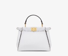 Fendi Handle Bag Peekaboo Mini Leather White Selleria Bag Brand New RRP£3800