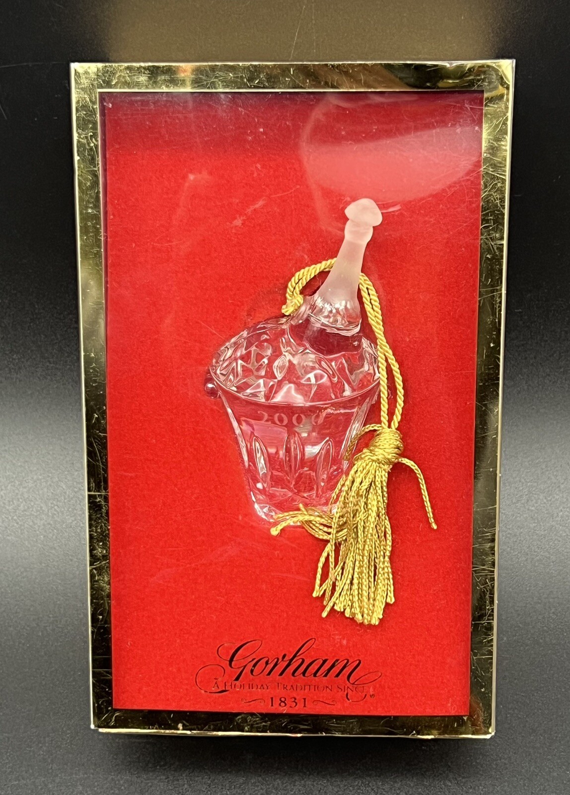 Vintage Gorham 2000 Crystal Champagne Ice Bucket with Original Box