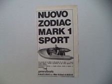 advertising Pubblicità 1967 GOMMONE BATTELLO ZODIAC MARK 1 SPORT