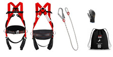 PROFI Auffanggurt + Halteseil Fallschutz Absturzsicherung Klettergurt Profi Gurt