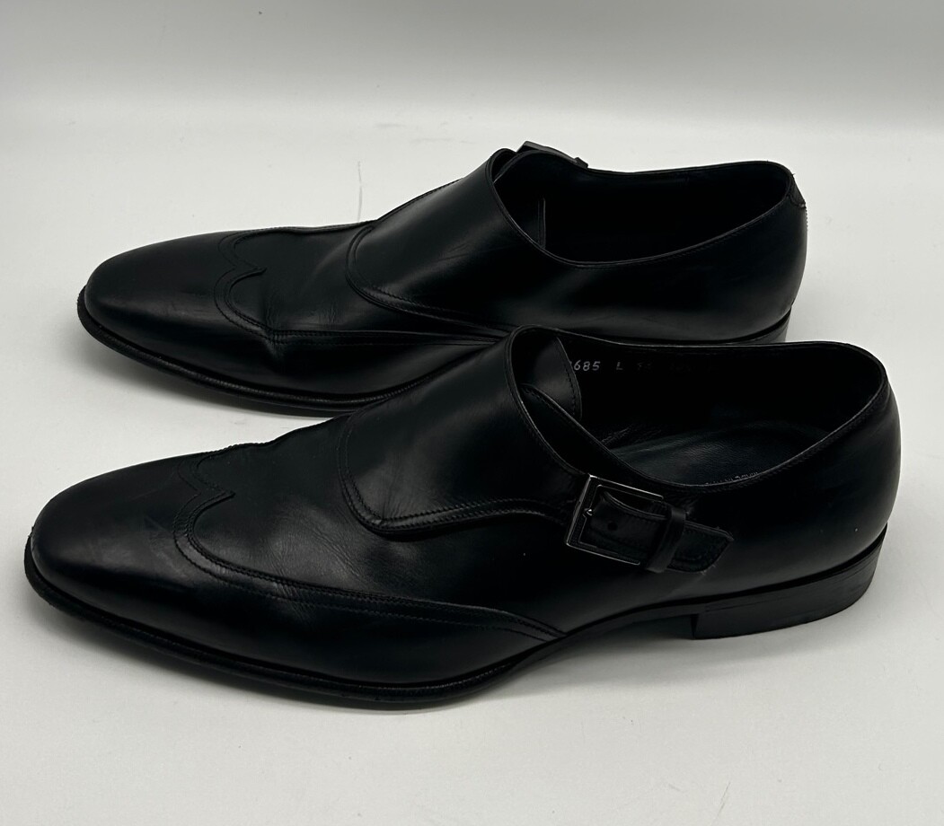 Salvatore Ferragamo black leather single strap monk dress shoe sz 10.5 b Single monk shoe - Men | Ferragamo main image 4
