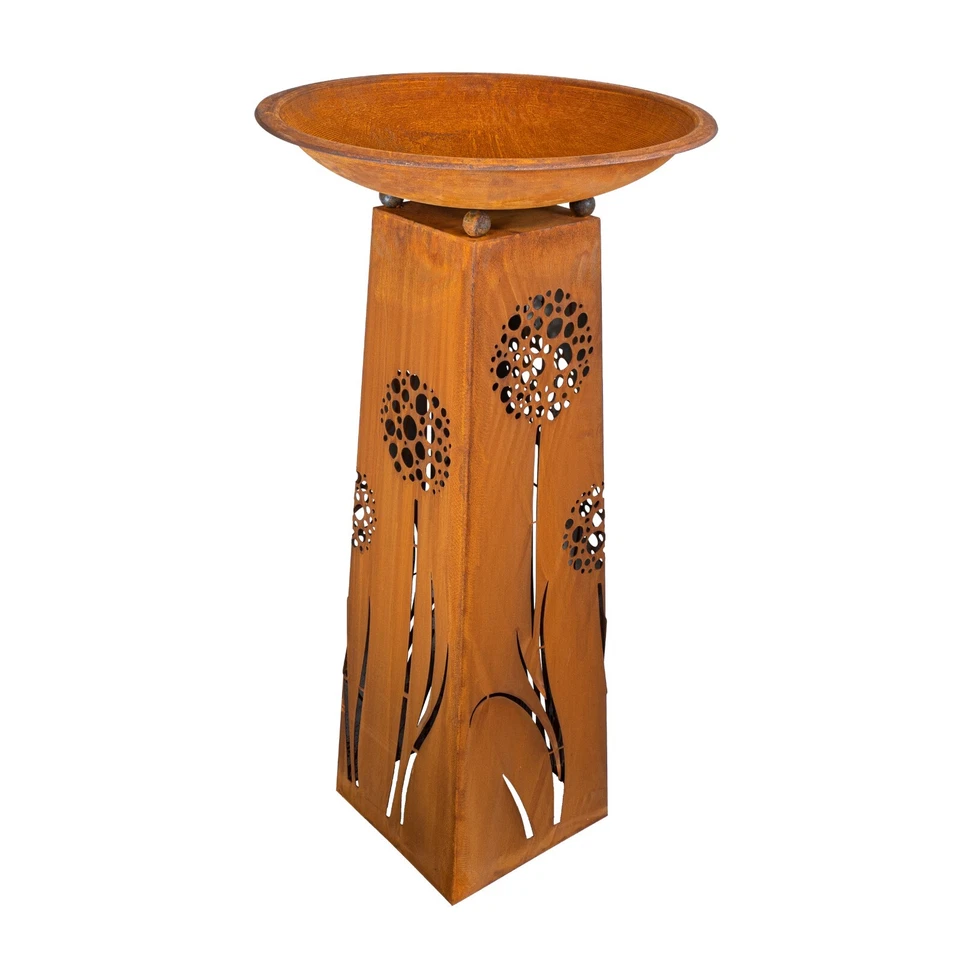 Rostsäule Pusteblume, Edelrost Gartendeko Stele Dekoration Rostikal Rostschale - Bild 4 von 4