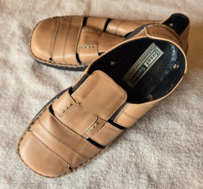 Josef Seibel Men\'s Tan Leather Sandals s-l400.jpg main image 2