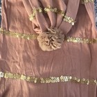 Juicy Couture Light Scarf With Gold Sequins, Pom Pom, Peachy Champagne NWT — photo 4
